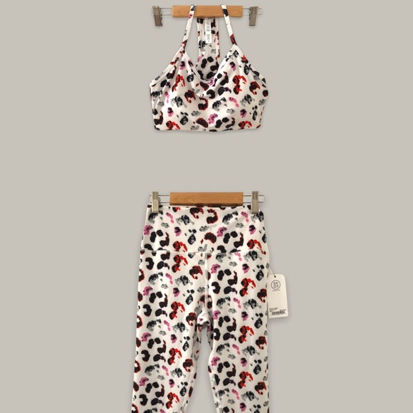 Sage Collective Pants - 🏃🏽‍♀️Ivory Racerback Activewear Set Multicolor Animal Print SAGE COLLECTIVE